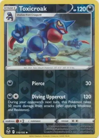 Silver Tempest Toxicroak #110/195 reverse holo